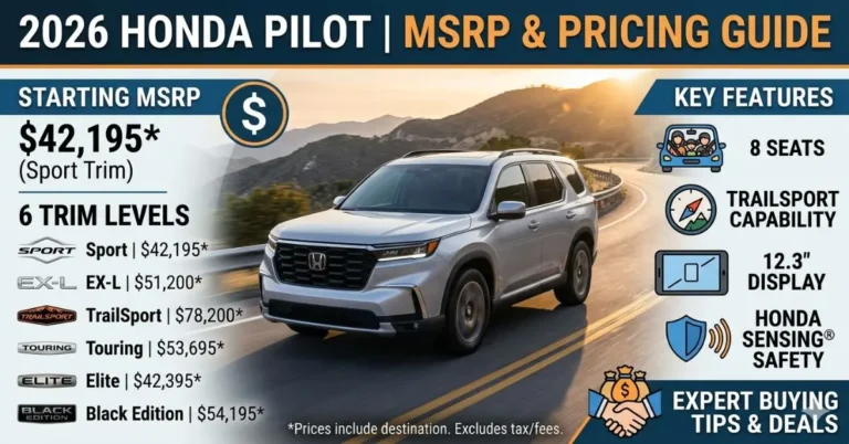 Honda Pilot MSRP and key features