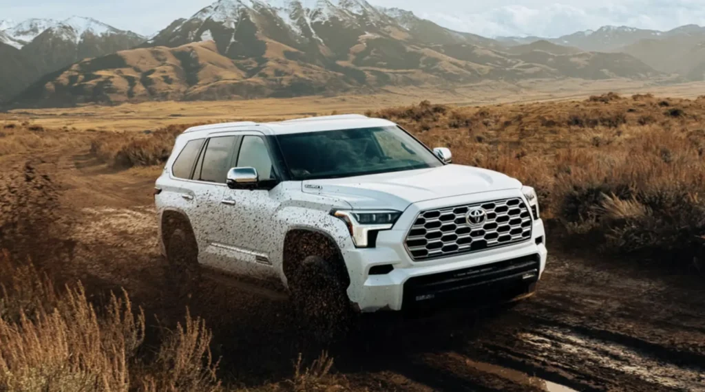 Toyota Sequoia side profile showing large SUV design